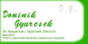 dominik gyurcsek business card